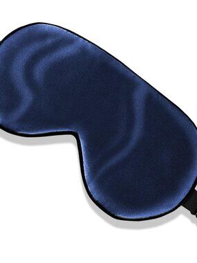 100% Mulberry Silk Sleep Mask with Adjustable Strap, Super-Smooth Soft Natural S